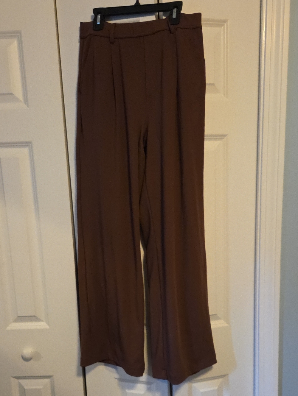 HALARA Women’s Wide Leg Work Pants Brown Size M Regular
